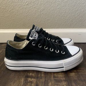 Converse Chuck Taylor All Star Lift OX Black White Women Shoes - Size 8